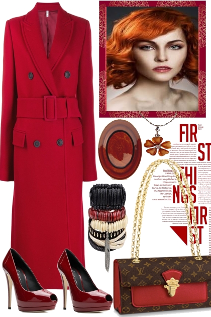 LADY IN RED .- Модное сочетание