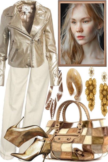 WHITE AND GOLD, GOOD FOR SPRING- Fashion set