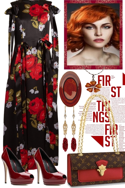 .RED ARE THE ROSES- Combinazione di moda