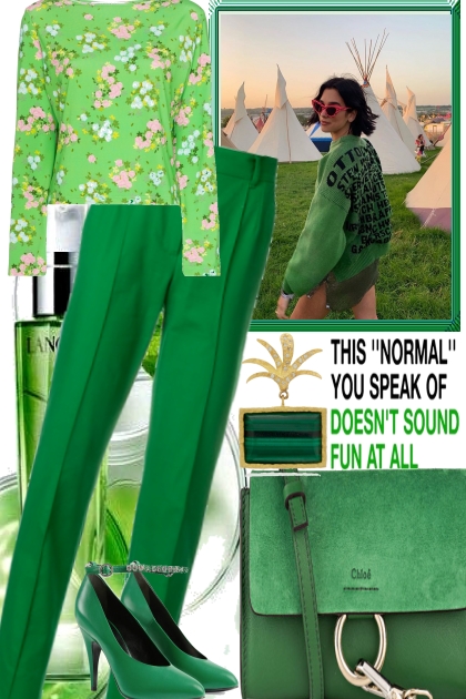 GREEN IS NICE IN SPRING- Combinazione di moda