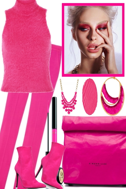 Its all pink in spring- combinação de moda