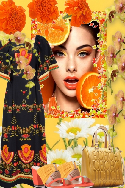 ORANGE MAKES HAPPY- Fashion set