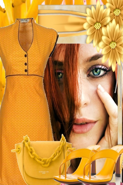 RED HAIR AND YELLOW- Fashion set