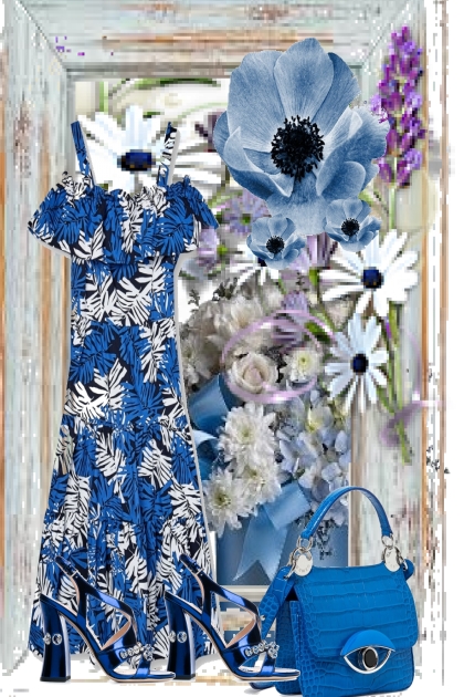 STILL THE BLUES, BUT WITH FLOWERS- Fashion set