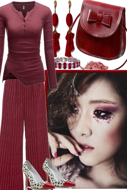 DARK RED ALSO GOES IN SUMMER- Fashion set