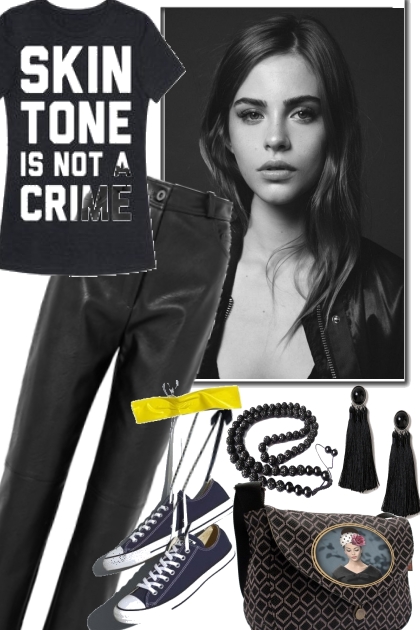 SKIN TONE IS NOT A CRIME- combinação de moda
