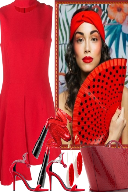 ALL SHE NEEDS IS RED- Fashion set