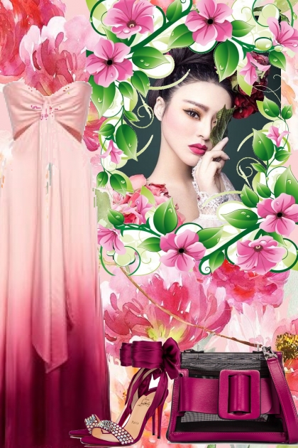 The Flowers and the lady- Fashion set