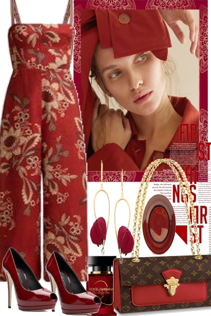 JUST RED, DOS NOT FELL BAD- Fashion set