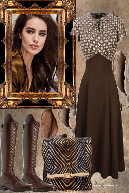 BROWN LEAVES IN FALL- Fashion set