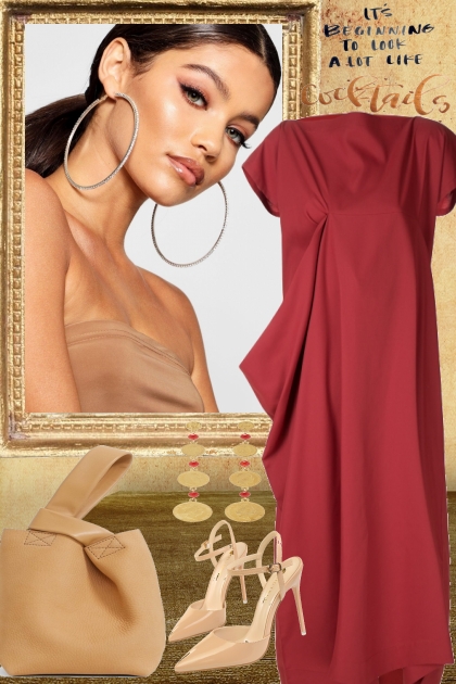 COCKTAILS AND A RED DRESS- Modna kombinacija