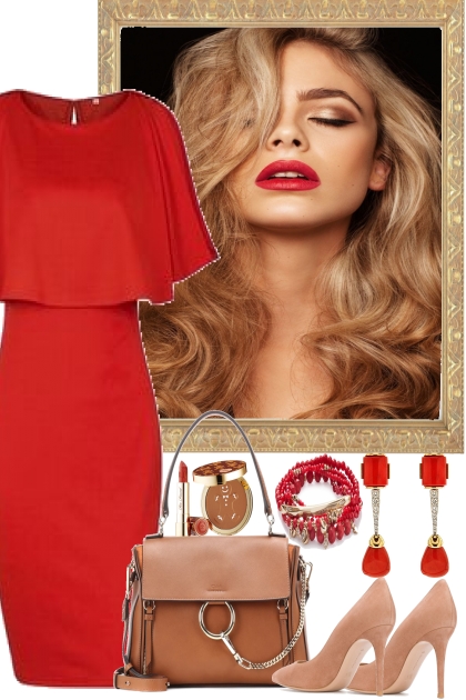 A RED DRESS IS A GOOD CHOICE- Modna kombinacija