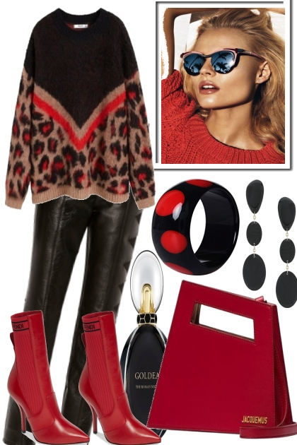 RED, BLACK, LEO- Combinazione di moda