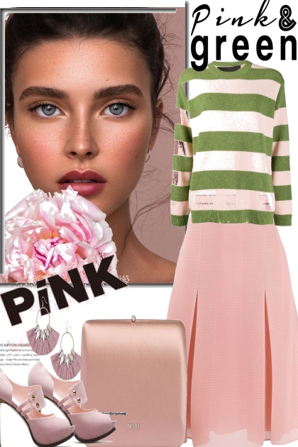 PINK AND GREEN- Combinazione di moda