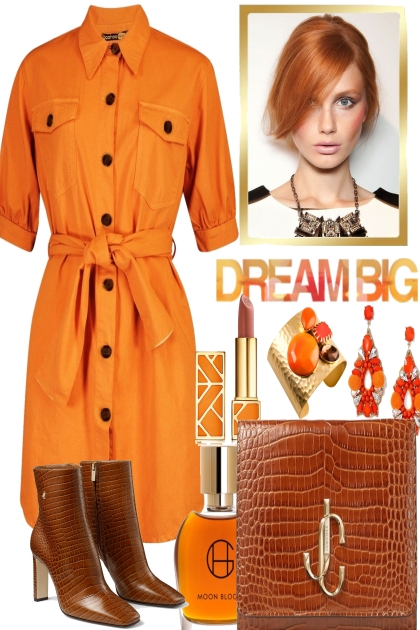 ORANGE FOR THE FIRST FALL DAYS- Fashion set