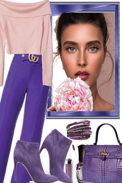 PURPLE WITH ROSE
