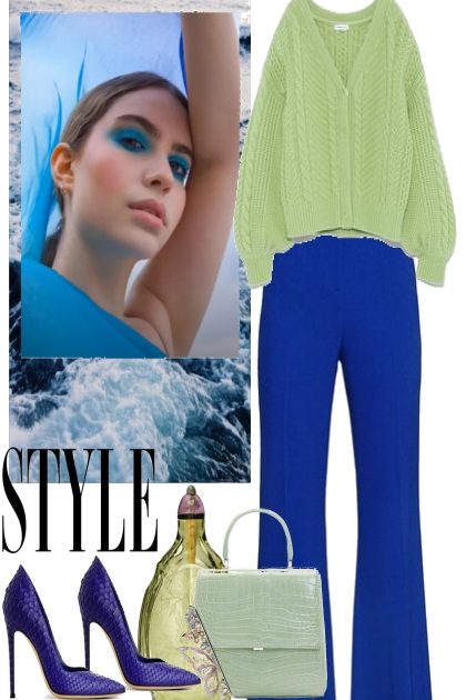 FALL INTO GREEN AND BLUE- Fashion set