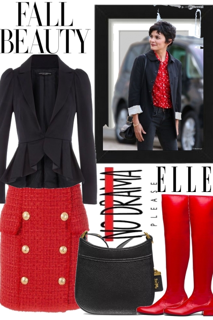 FALL BEAUTY WEARS BLACK AND RED