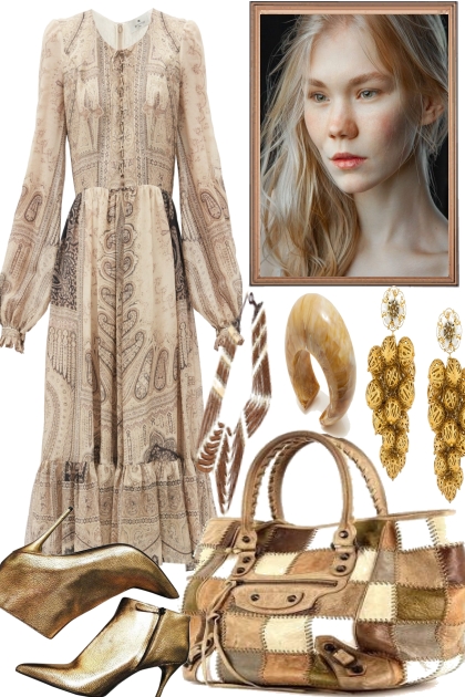 USE GOLD WITH BEIGE- Fashion set