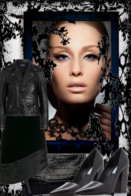 LEATHER JACKET FOR LADY LACE- Fashion set