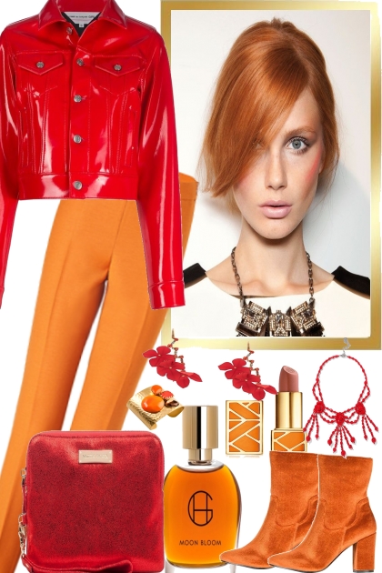  RED AND ORANGE- Combinazione di moda