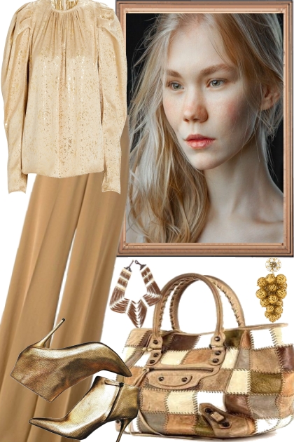 GOLD FOR BEIGE- Fashion set