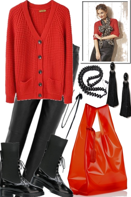 JUST SOME RED, JUST SOME BLACK- Fashion set