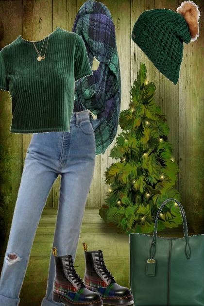 JEANS WITH GREEN
