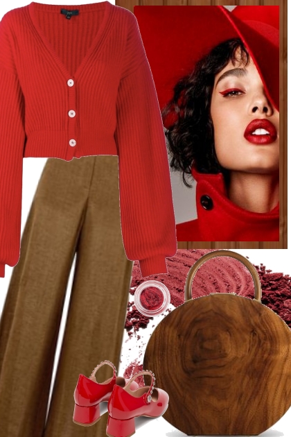 RED BROWNIES FIT TO EVERY SEASON- Fashion set