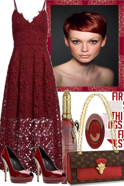 RED HAIR, RED DRESS- Модное сочетание