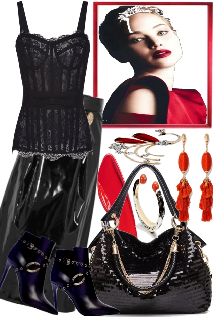 GLAMOUR IN BALCK- Fashion set