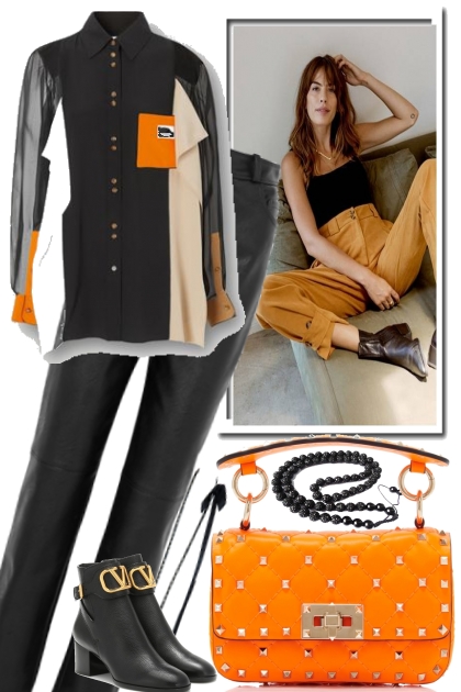 WITH A TOUCH OF ORANGE- Fashion set