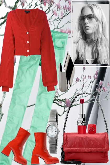 RED AND PEPPERMINT- Combinazione di moda