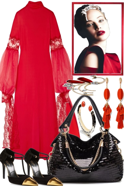 ELEGANT IN RED -- Fashion set