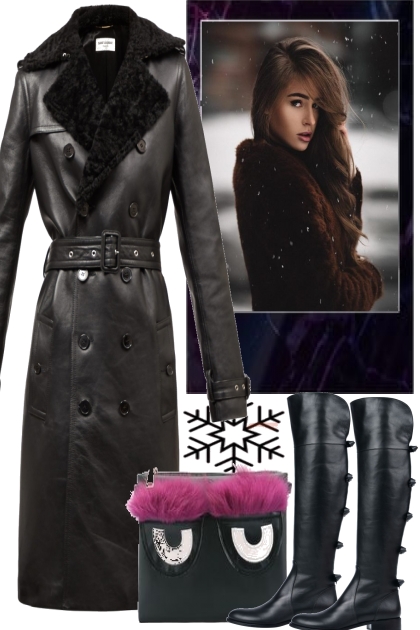 BLACK, JUST A TOUCH OF PINK- Fashion set