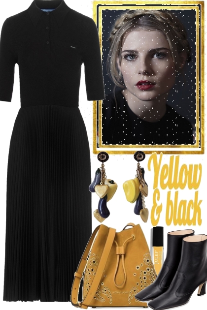 YELLOW AND BLACK-- Fashion set