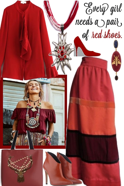 EVERY GIRL NEEDS A PAIR OF RED SHOES- Combinaciónde moda