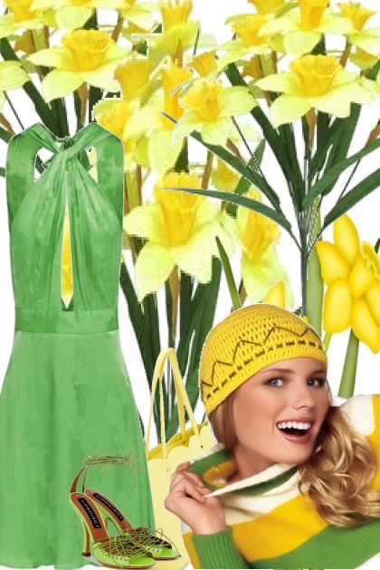 SHE IS READY FOR THE SPRING  PARTY- Fashion set