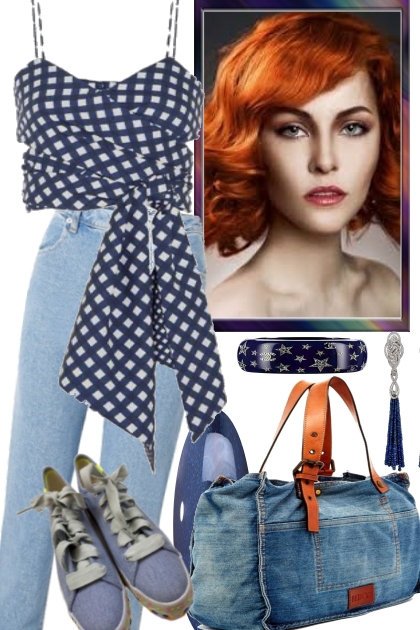 RED HAIR AND THE BLUES- Fashion set