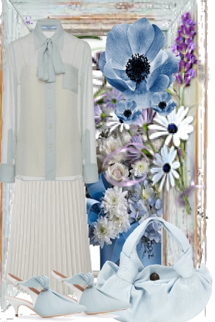 THE BLUES   WITH WHITE- Fashion set