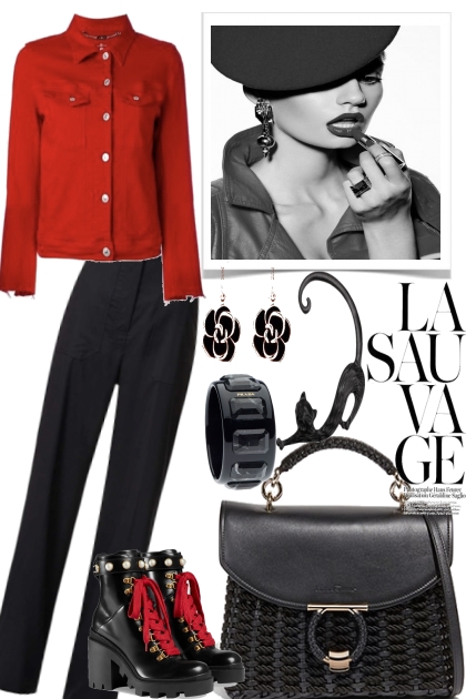 SOME BLACK,, SOME RED..- Combinazione di moda