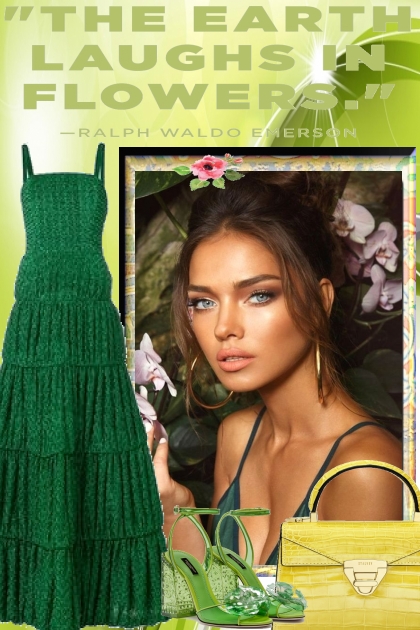 Summertime, green is a good choice- Modna kombinacija