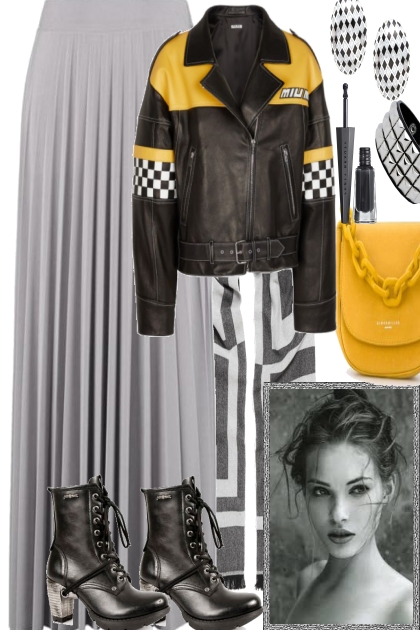 touch of yellow--- Combinazione di moda