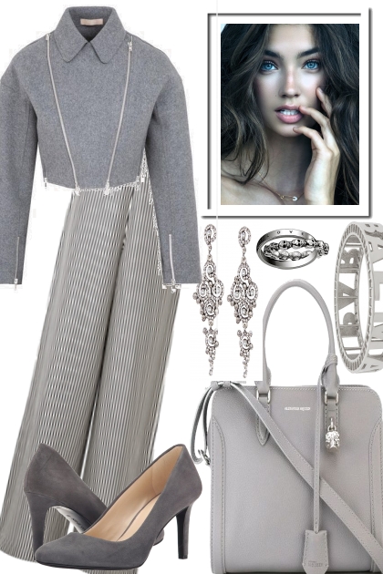 __GREY IS THE COLOR OF THE DAY- Fashion set