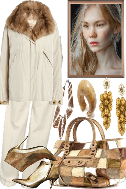 GOLDY AND OFF WHITE- Combinazione di moda