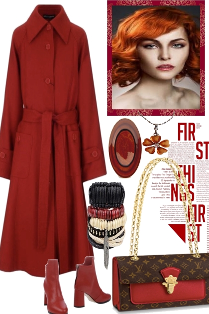 Her favorite color: Red- combinação de moda