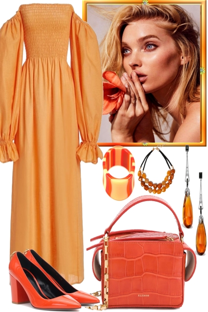 BIT RED AND ORANGE FOR NEXT SPRING- コーディネート