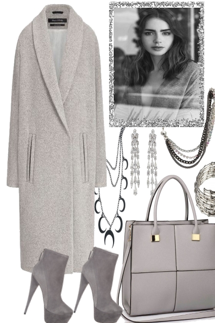 light grey. for a winter day- コーディネート