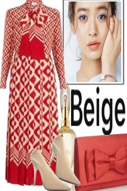 BEIGE, BUT WITH RED- Combinaciónde moda