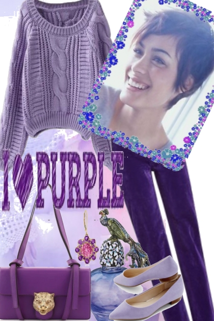 PURPLE   FOR EVERY SEASON- Fashion set